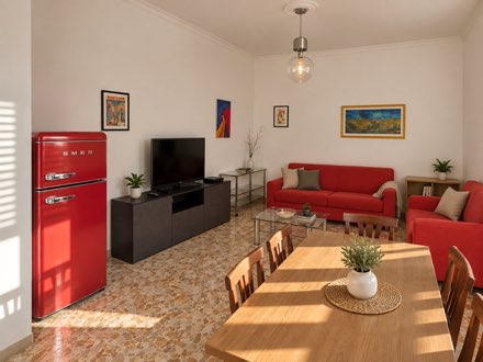 Furnished Two-Bedroom Flat, 80 m² with Two Balconies · Viale Redi 57